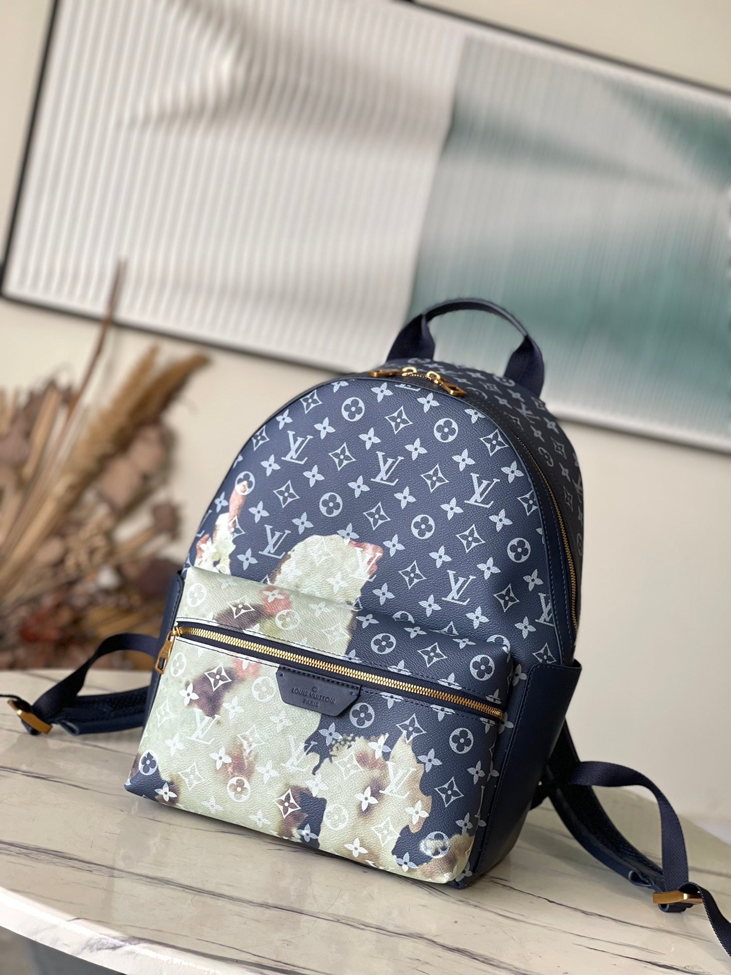 Louis Fashion logo print backpack