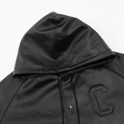 Celin hooded leather jacket