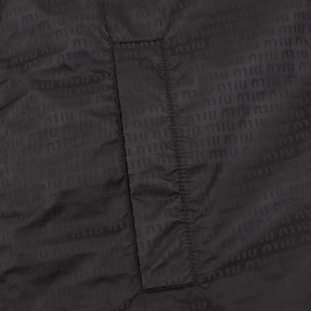 Miu Dark pattern down jacket