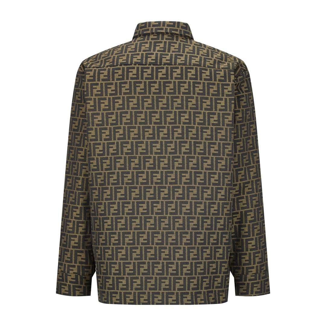 fend Jacquard shirt jacket