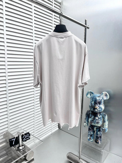 Balenciege  Distressed Short Sleeve T-Shirt