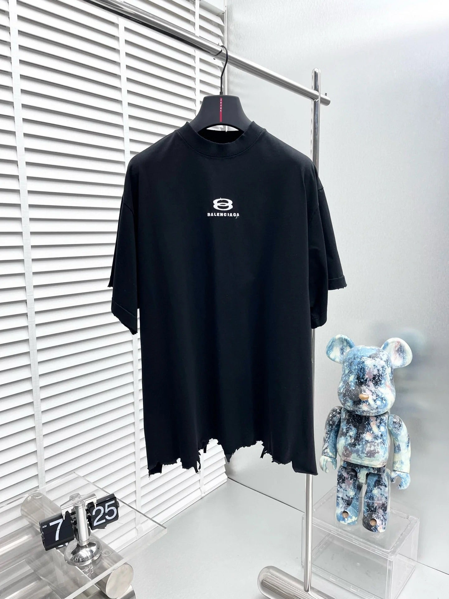 Balenciege  Distressed Short Sleeve T-Shirt