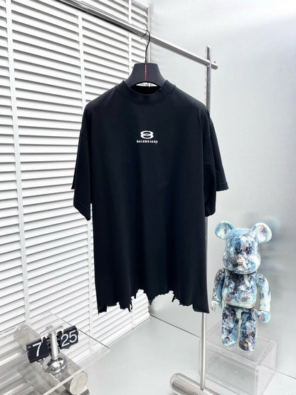 Balenciege  Distressed Short Sleeve T-Shirt