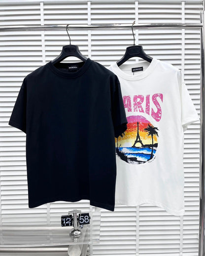 Balenciege Branded graphic short-sleeved T-shirt