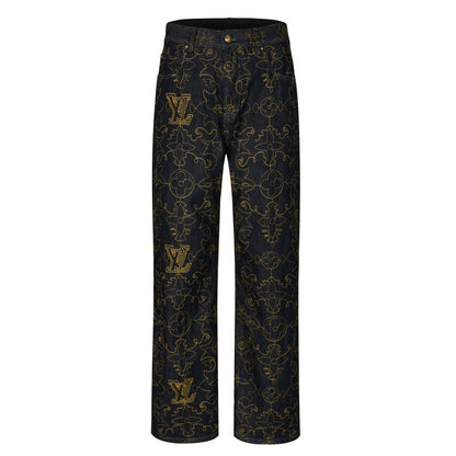 1V X Timber embroidered jeans