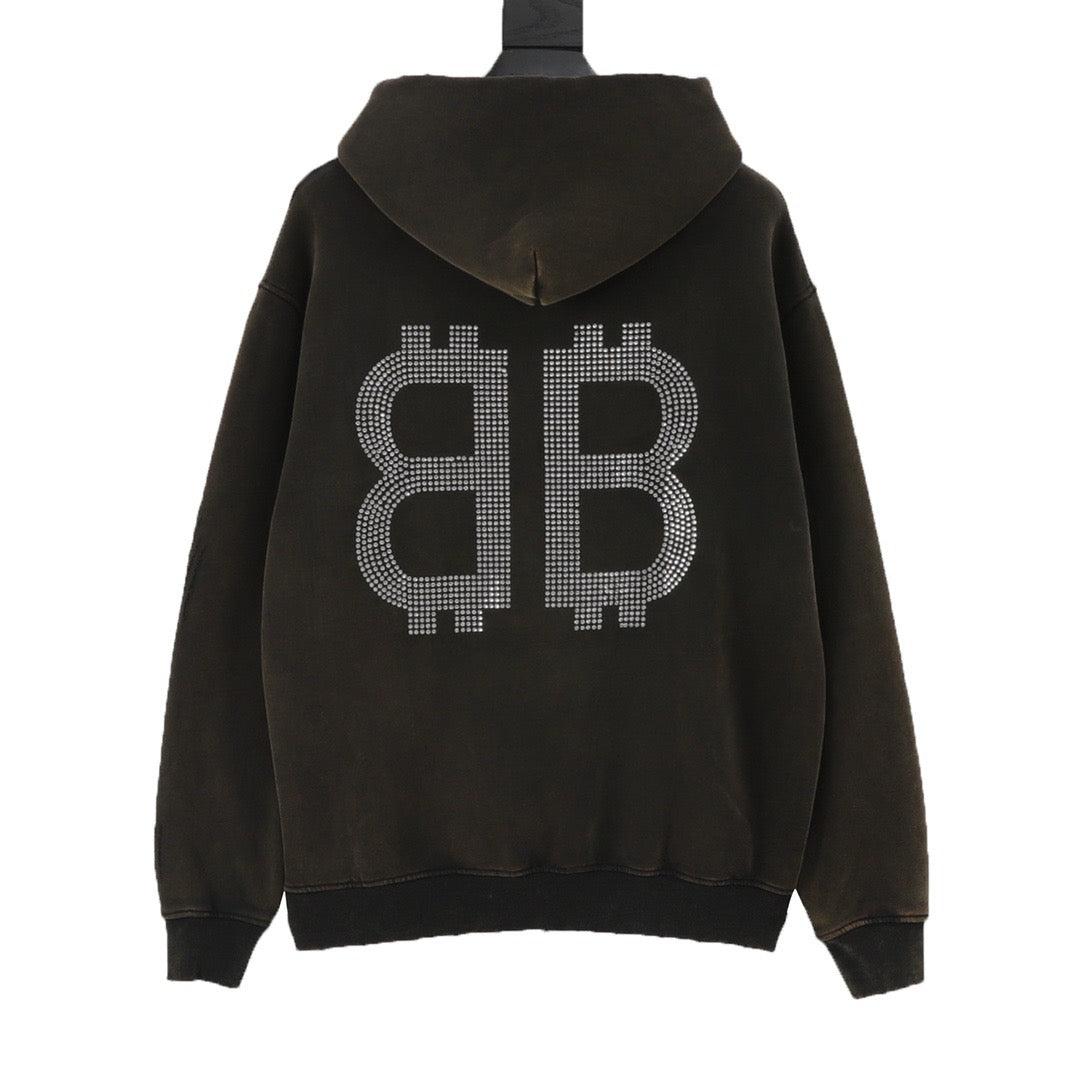 balen Rhinestone Hoodie