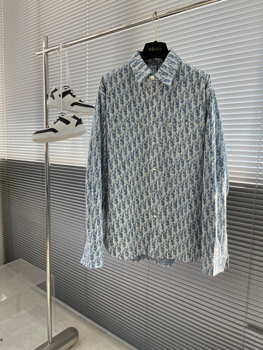 Dio Brand classic full logo pattern shirt