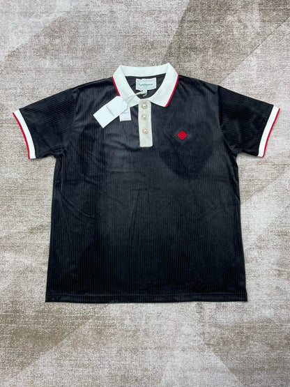 Casablan velor polo shirt