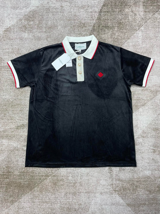 Casablan velor polo shirt