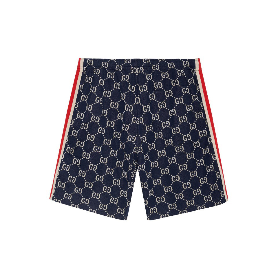 Gucc1 Brand logo print shorts