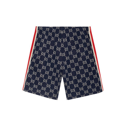 Gucc1 Brand logo print shorts