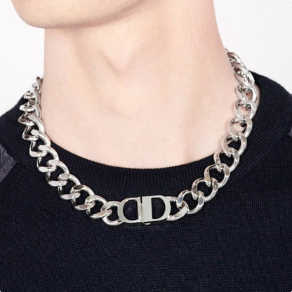 dio limited sterling silver chunky necklace