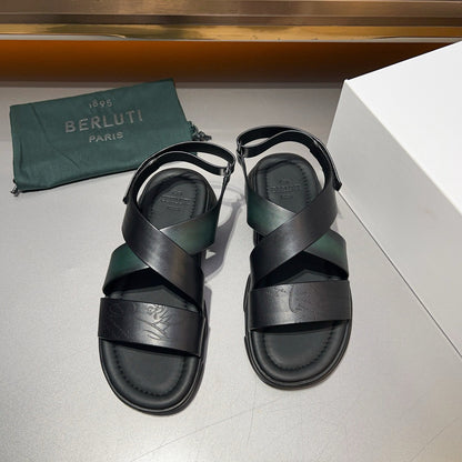 Berlut leather slippers