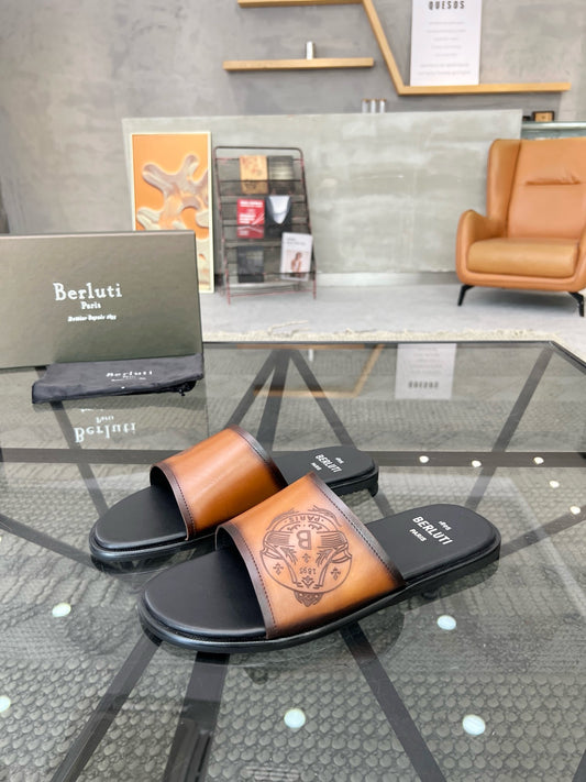 Berlut leather slippers