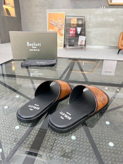 Berlut leather slippers