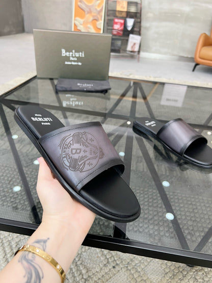 Berlut leather slippers