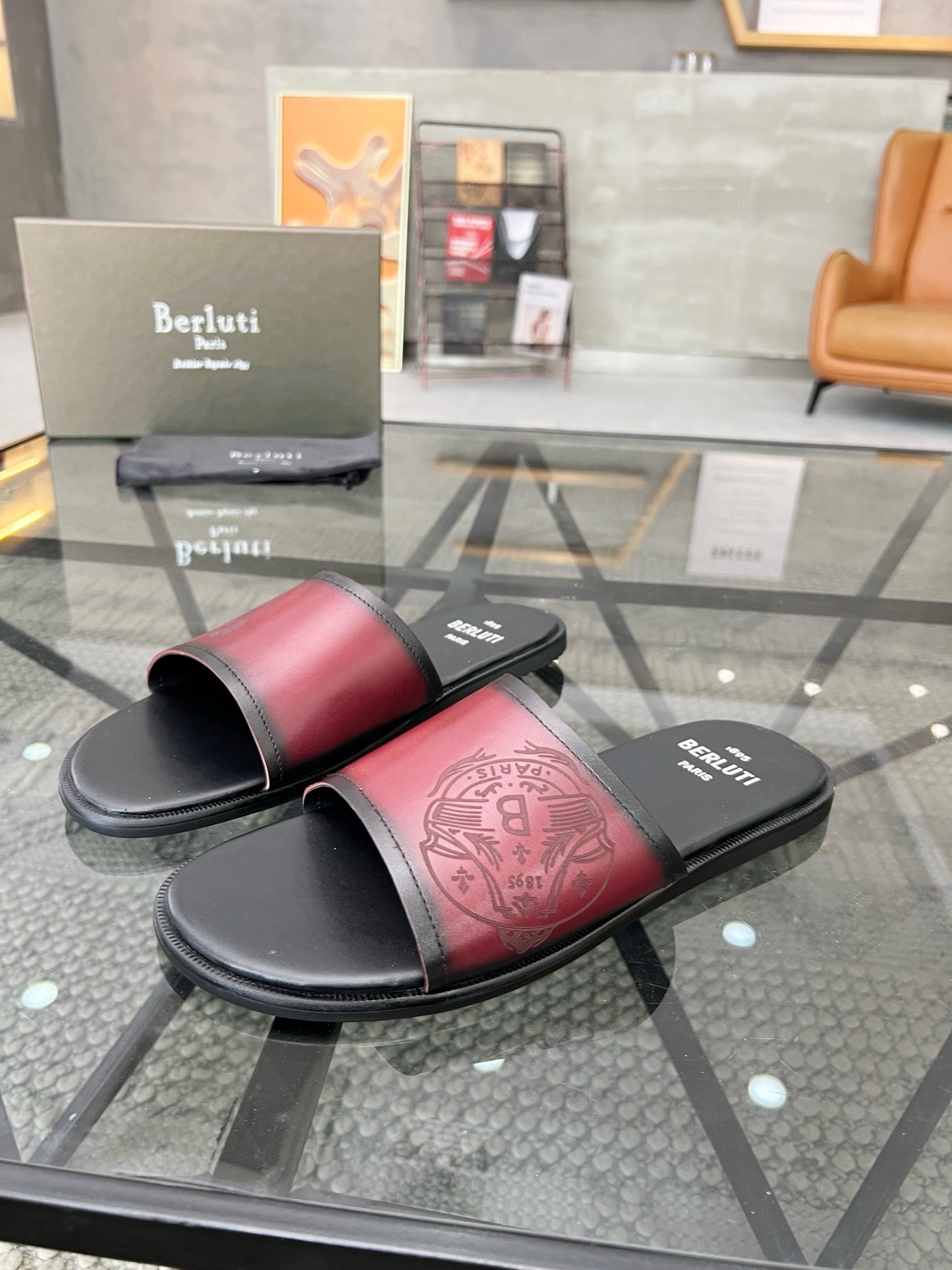 Berlut leather slippers