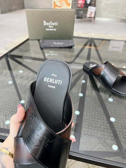 Berlut leather slippers