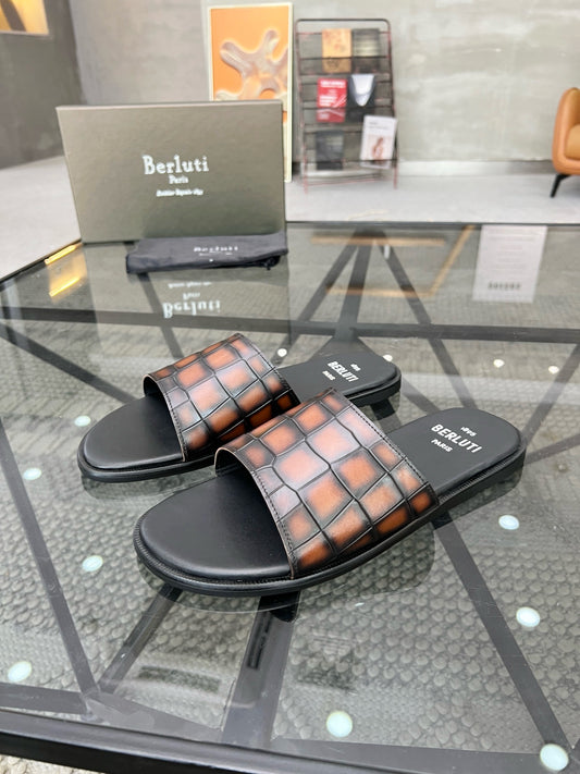 Berlut leather slippers