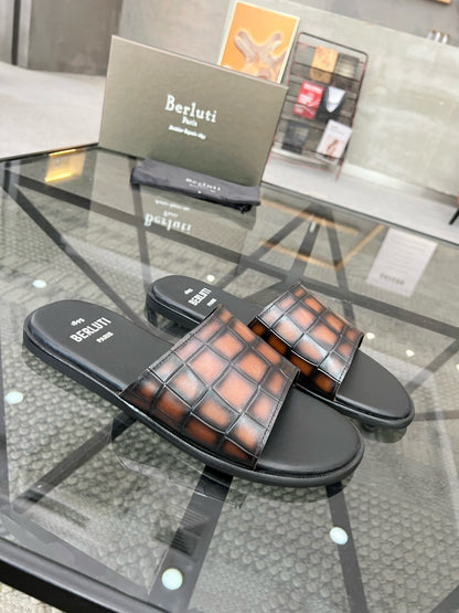 Berlut leather slippers