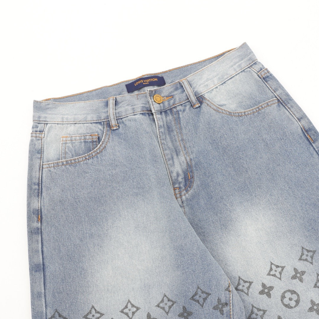 1V monogram jeans