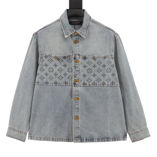 1V monogram denim jacket