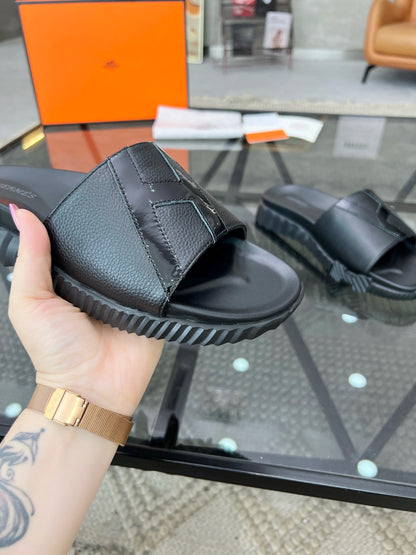 herm leather slippers