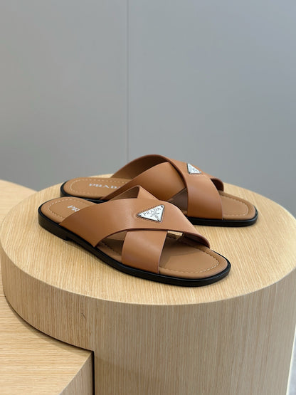 Pra leather slippers