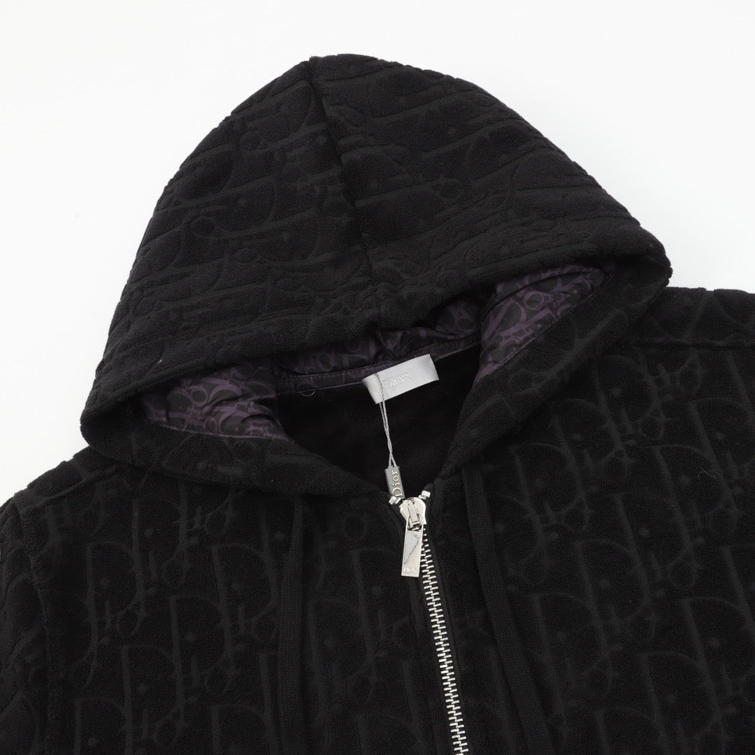 CD dark pattern hooded jacket