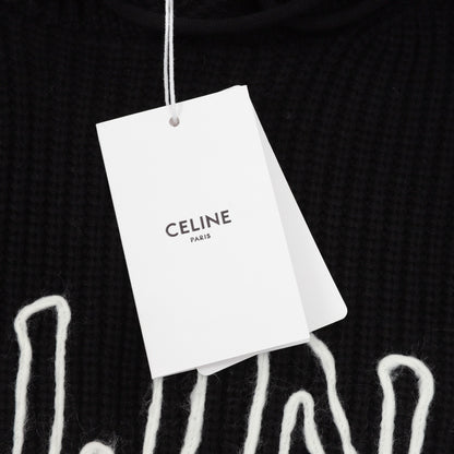 celin embroidered hoodie sweater