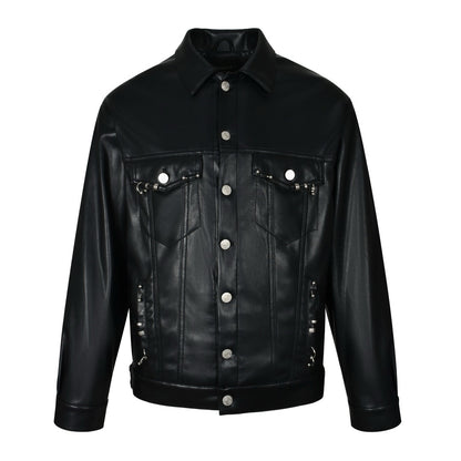 balen Studded leather jacket