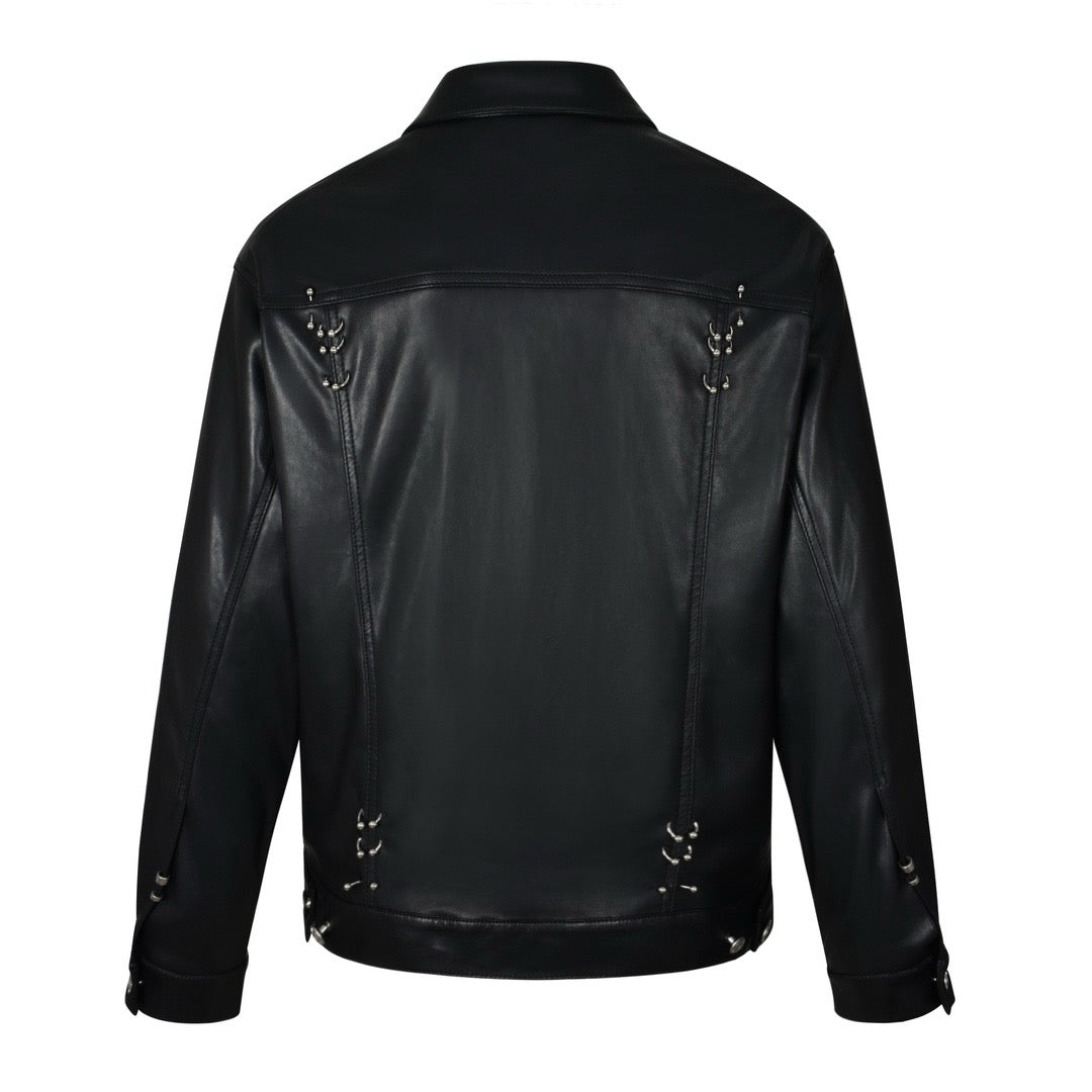 balen Studded leather jacket