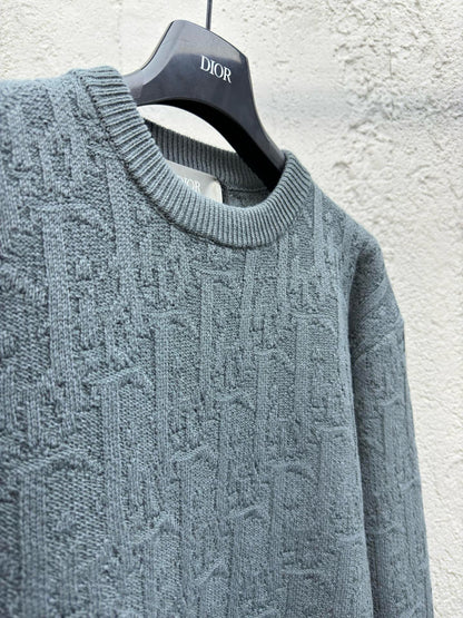 CD printed jacquard sweater