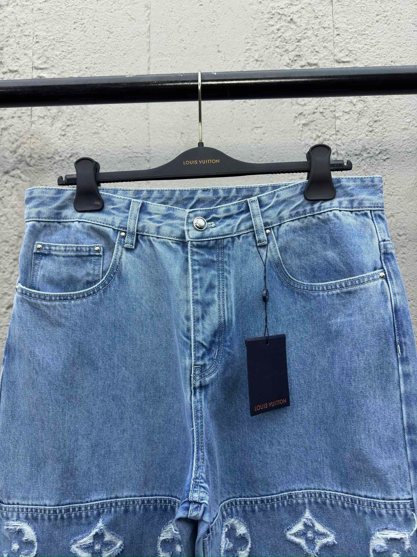 1V jacquard jeans