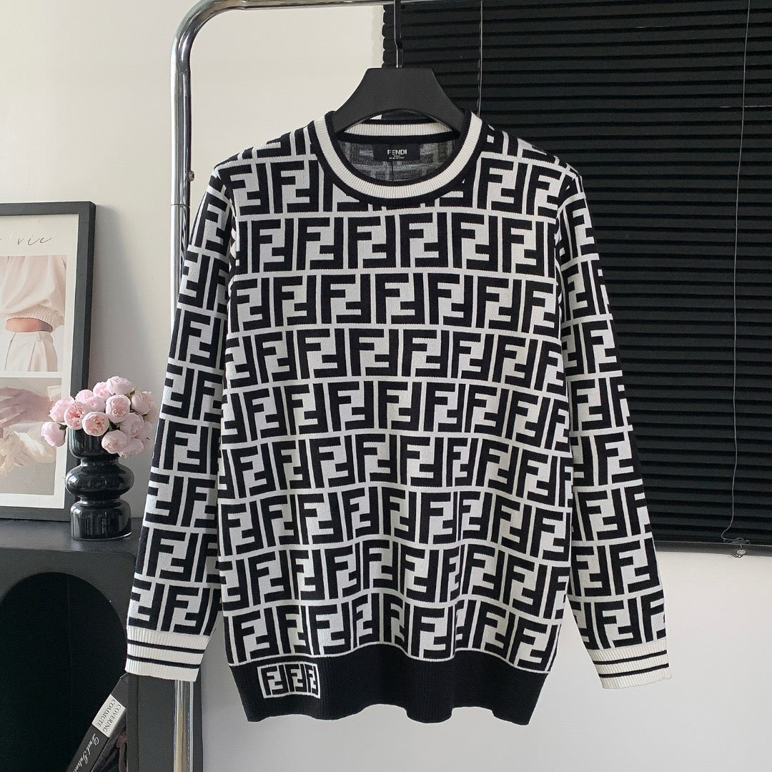 fend jacquard sweater