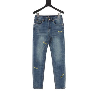 Fend embroidered jeans