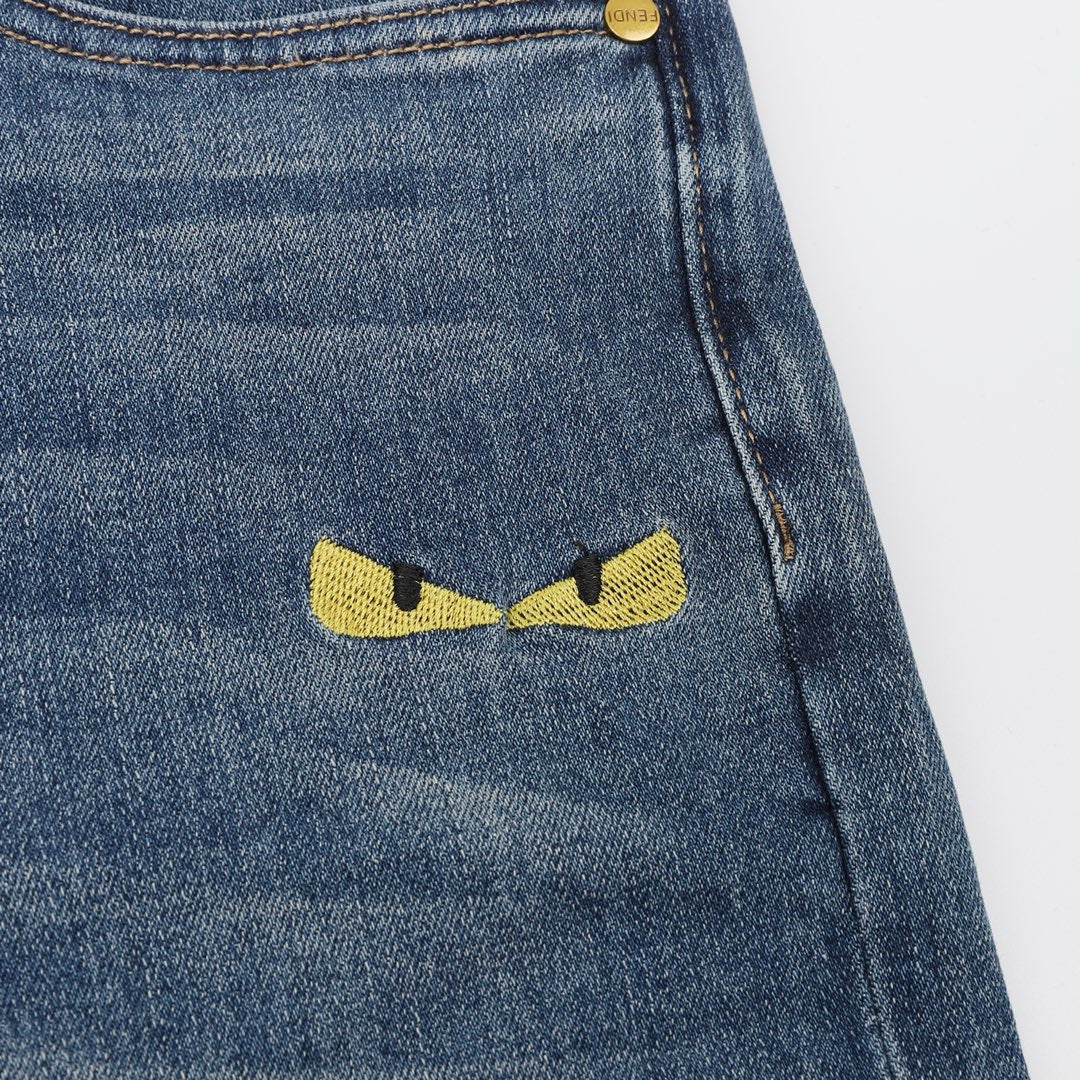 Fend embroidered jeans