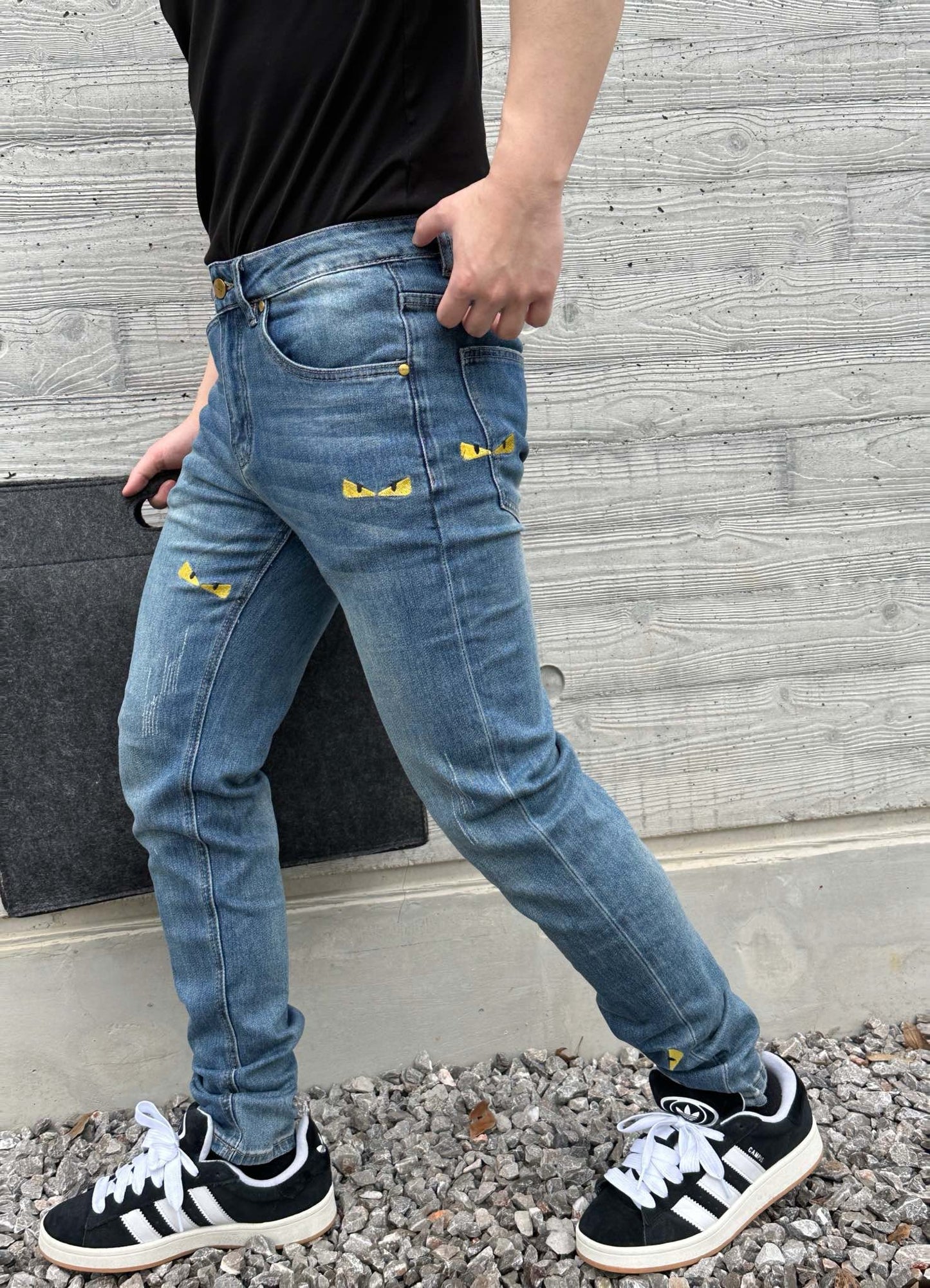 Fend embroidered jeans