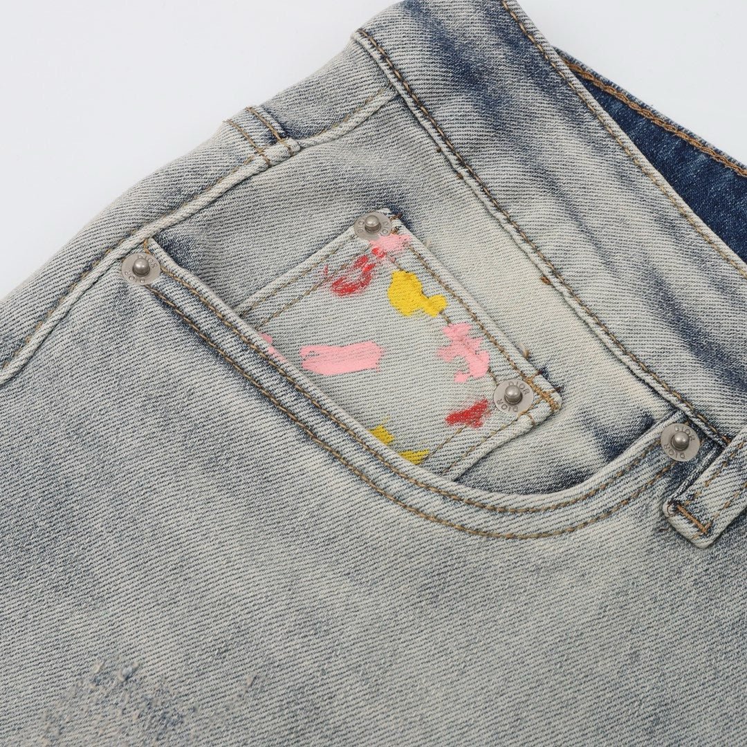 CD embroidered jeans