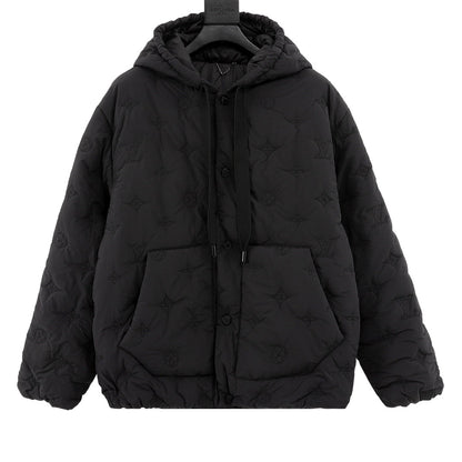 1V Embossed Padded Jacket