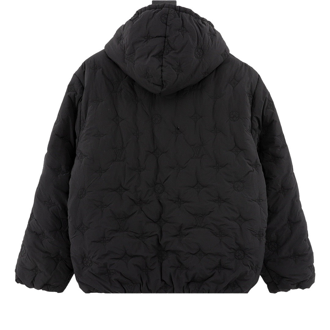 1V Embossed Padded Jacket