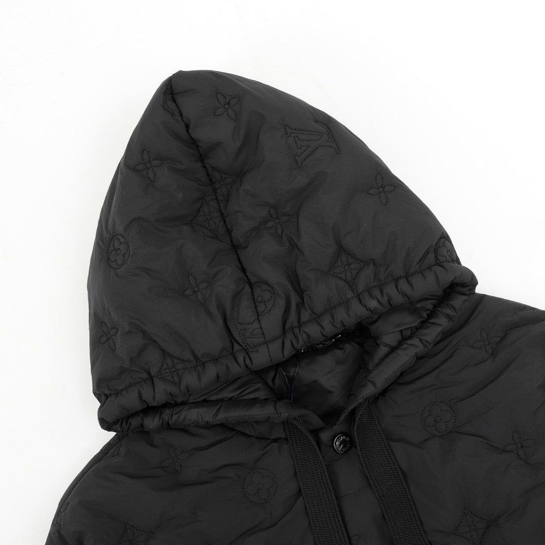 1V Embossed Padded Jacket