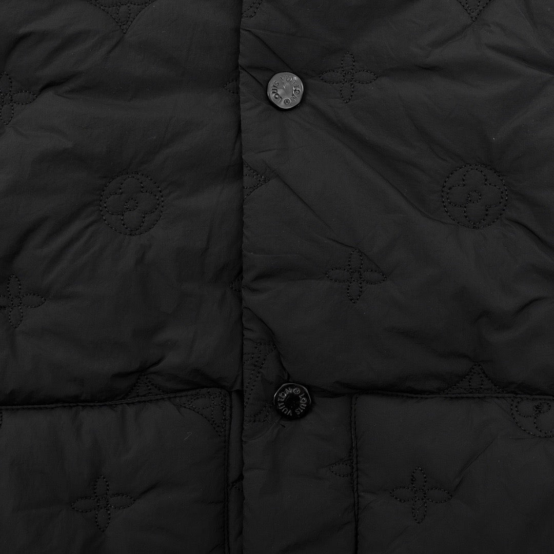 1V Embossed Padded Jacket