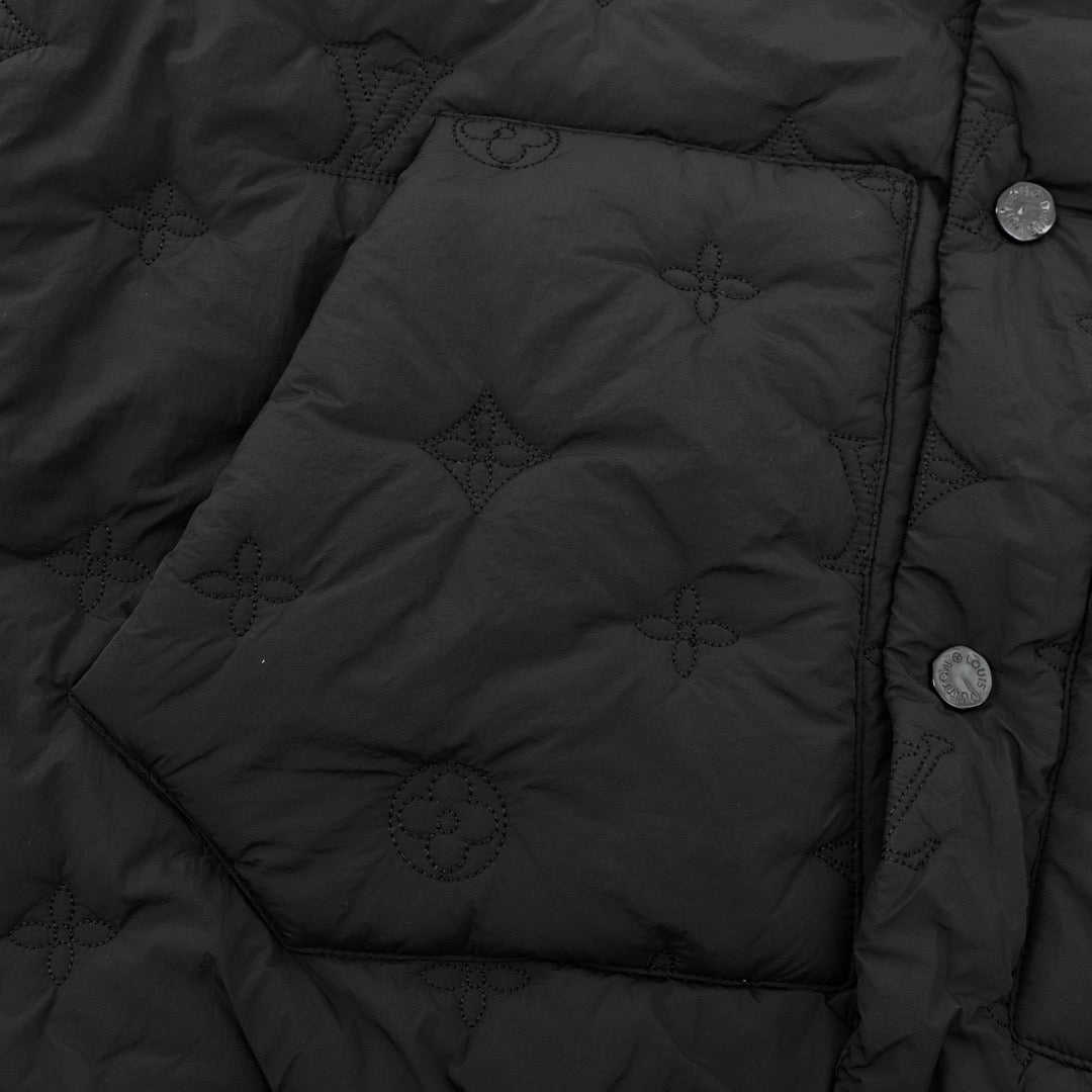 1V Embossed Padded Jacket