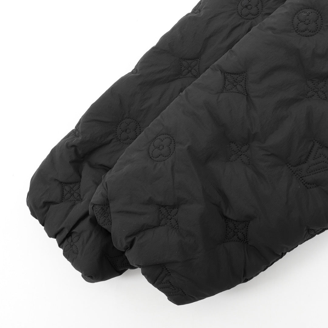 1V Embossed Padded Jacket