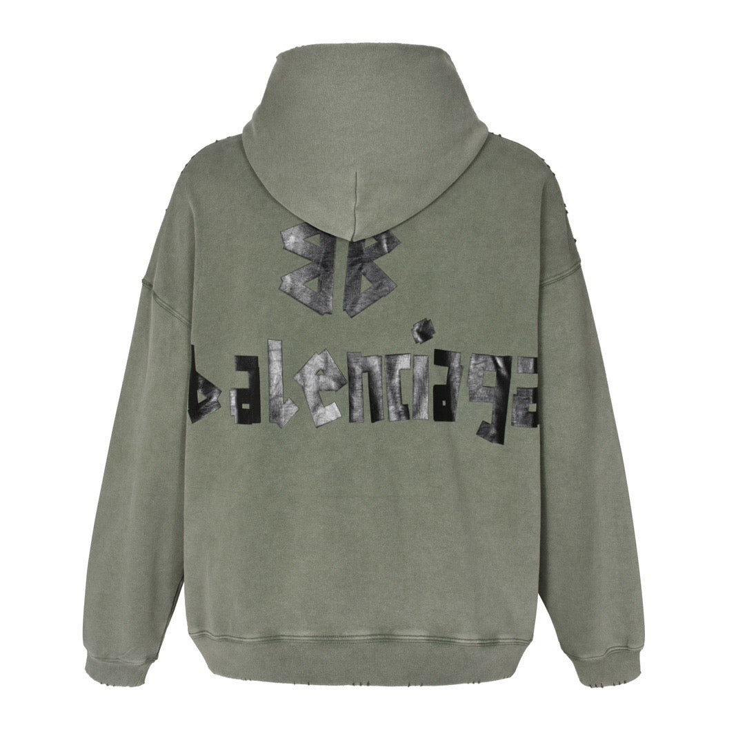 Balen tape Ripped  hoodie