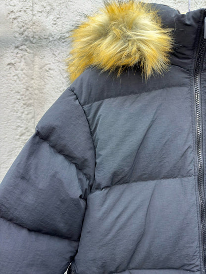 burber Fur collar down jacket