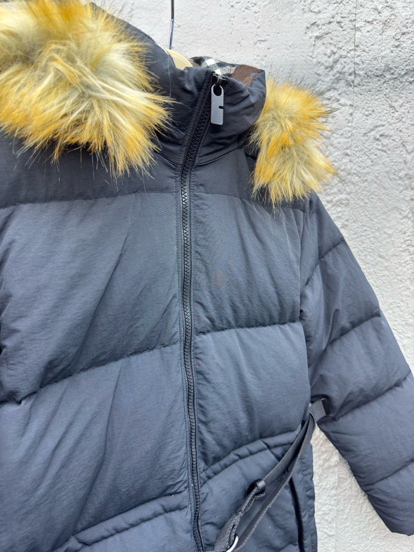 burber Fur collar down jacket