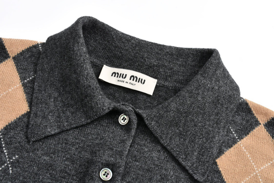 miu Lapel cashmere sweater