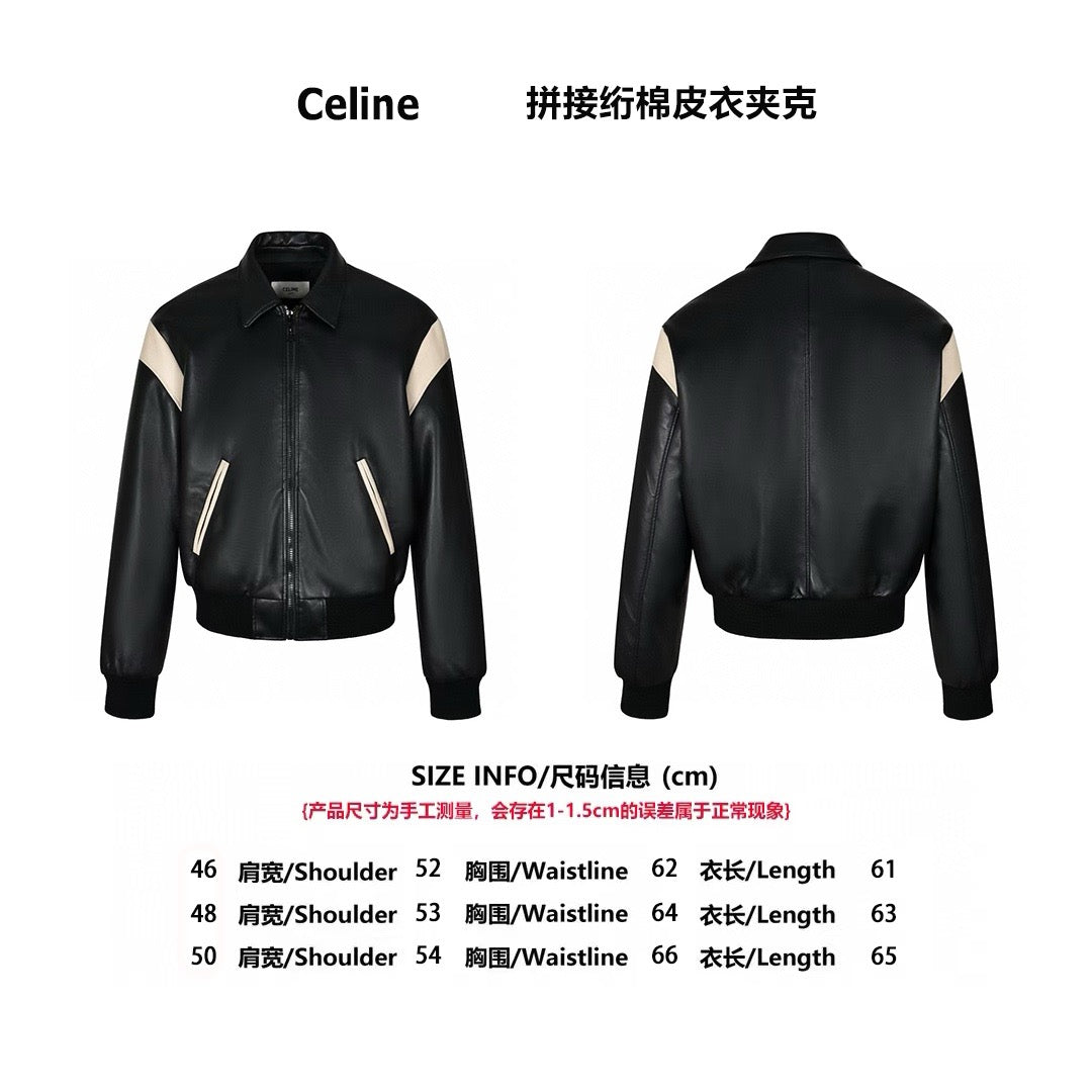 celin 24fw leather jacket